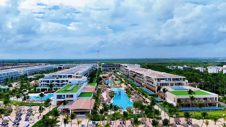 Resort and pools from above